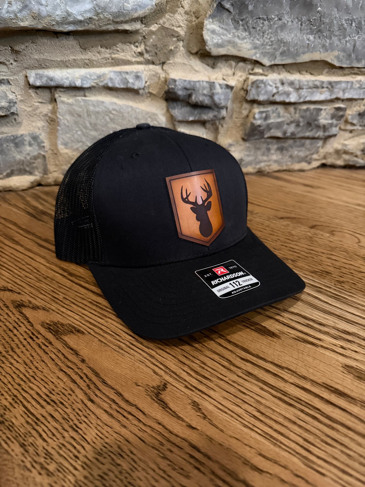 Deer Mount Leather Patch Hat
